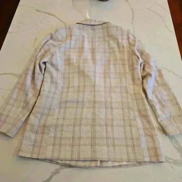 H&M Women's Plaid Double Breasted Blazer Small - Picture 2 of 11